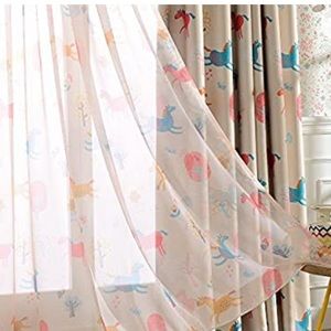 Pony🐴 Blackout Curtain/Drapes with sheer rod